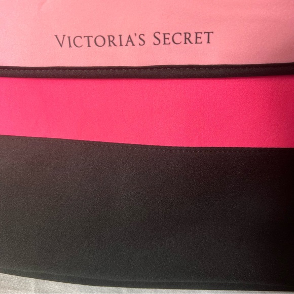 NWT NEW Victoria's Secret Insulated Padded Neoprene Tote Bag Black & Pink 🩷 - Picture 5 of 10